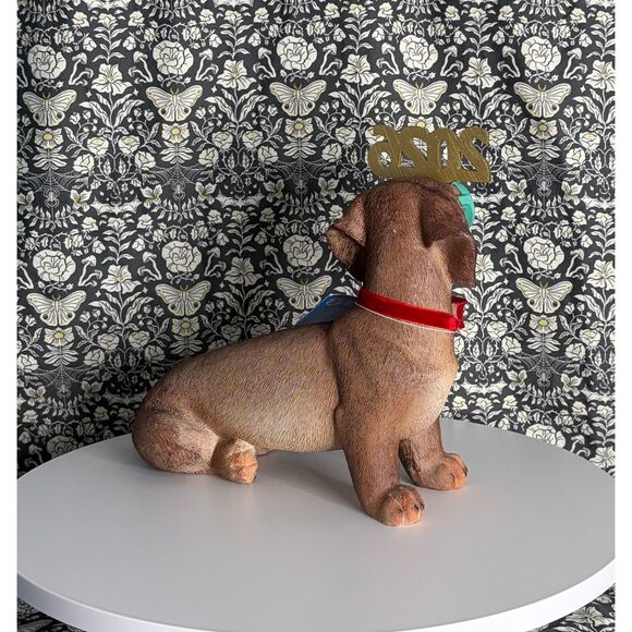 Holiday Dachshund Statue with Glasses & Bow Tie – 2026 New Year Dog, Wiener Dog - Picture 9 of 11